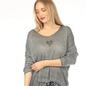 Gray FX Logo Top With Sleeves